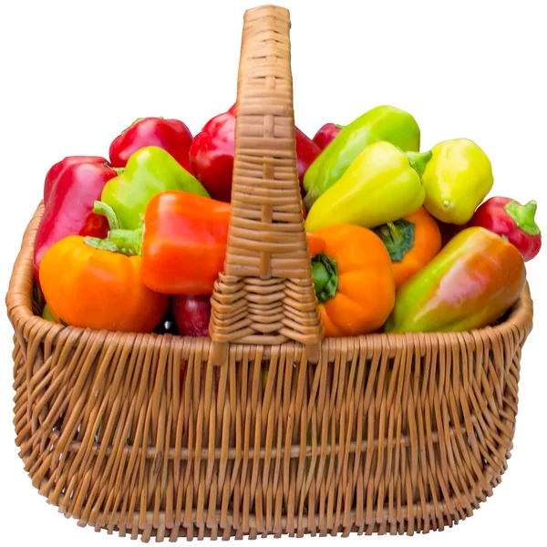 Basket with paprika. — Stock Photo, Image