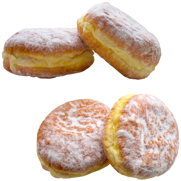 Donuts isoliert auf weißem Hintergrund. — Stockfoto