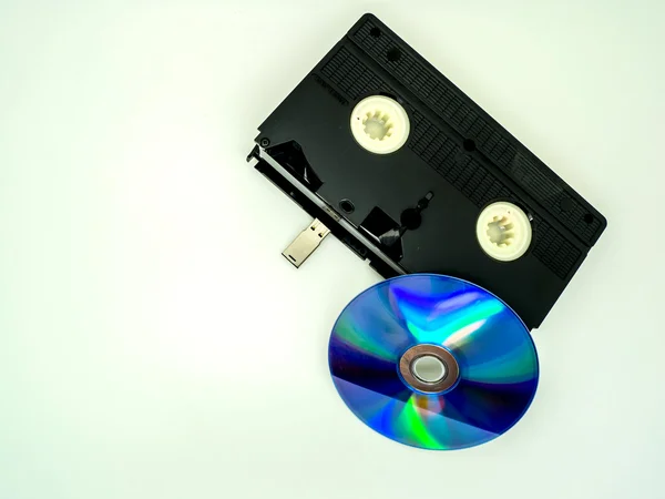 Videocassetta-dvd-flashdrive Foto Stock