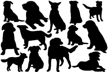 Köpek veya yavru silüeti