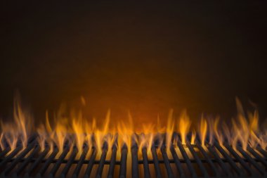 Flaming Barbecue Grill Background clipart