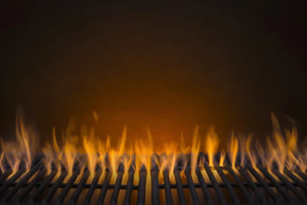 Flaming barbacoa parrilla fondo Fotos De Stock