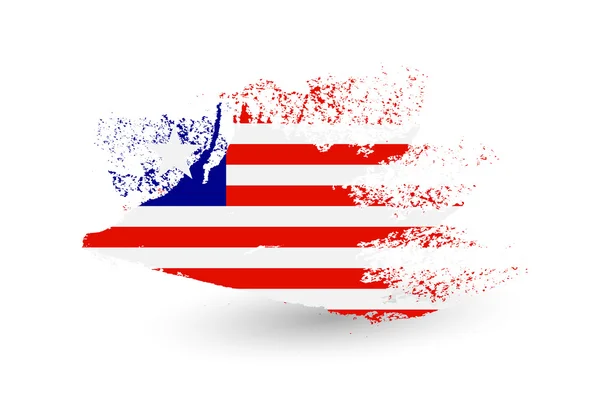 Hand drawn style flag of Liberia — Stock Vector