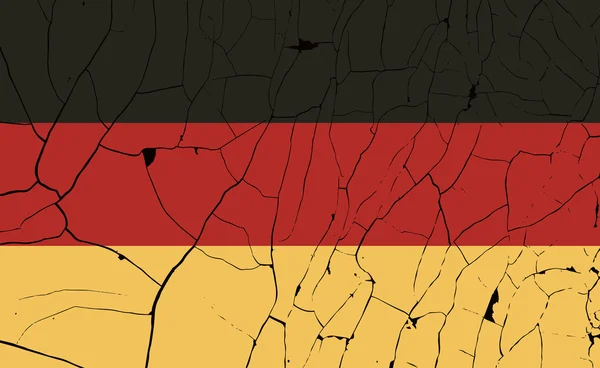Немецкий старый флаг с переломом — стоковый вектор