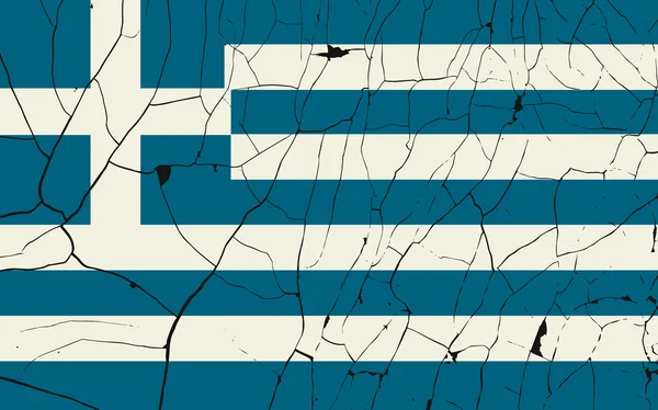 Yunanistan eski bayrak kırığı olan — Stok Vektör