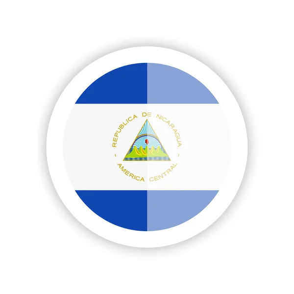 Σημαία Νικαράγουα Εικονίδιο Στρογγυλής Σημαίας — Διανυσματικό Αρχείο