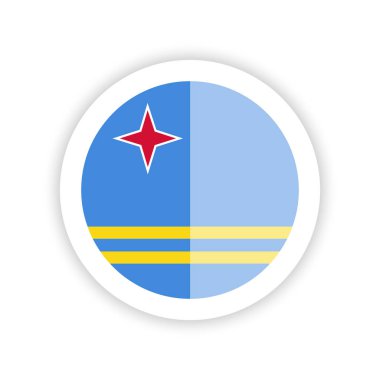 Aruba bayrağı (Hollanda Krallığı). Yuvarlak simge.