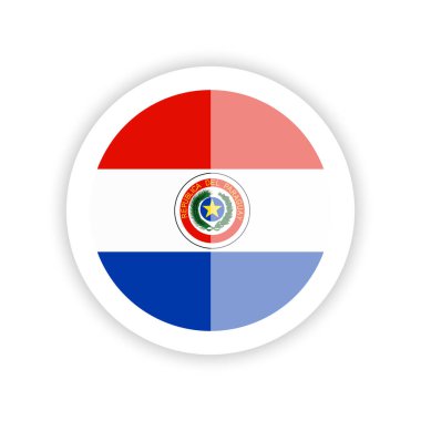 Paraguay bayrağı. Yuvarlak simge.
