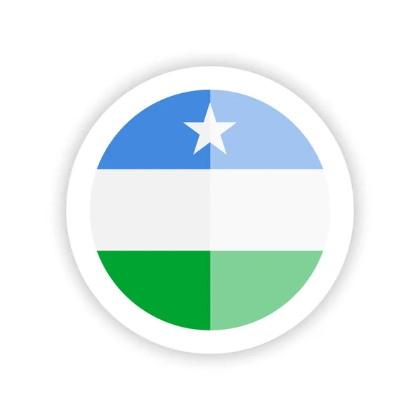 소말리아의 Somtland 라운드 아이콘 — 스톡 벡터
