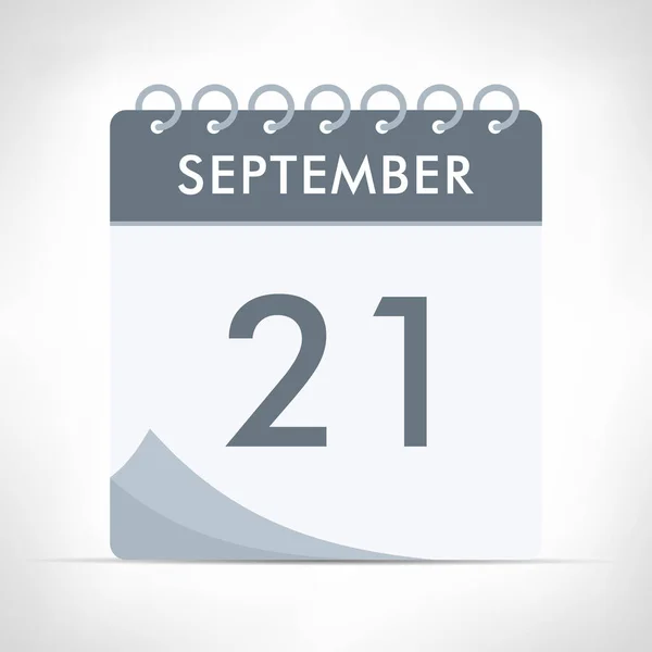 September Calendar Icon Vector Illustration Gray Calendar — Stock Vector