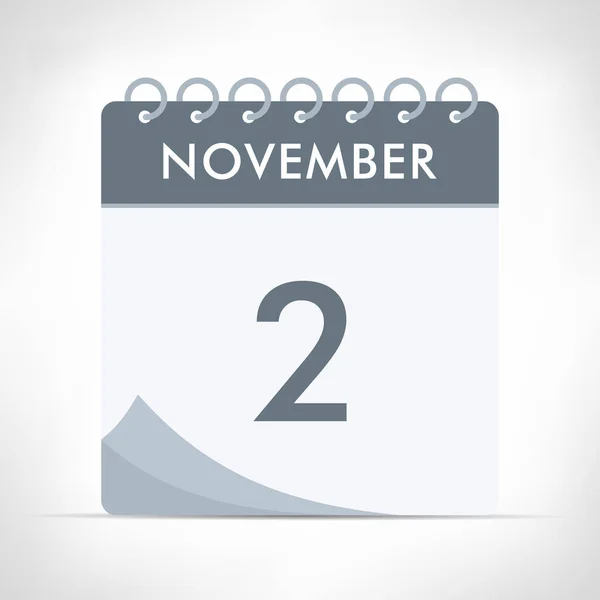 November Calendar Icon Vector Illustration Gray Calendar — Stock Vector