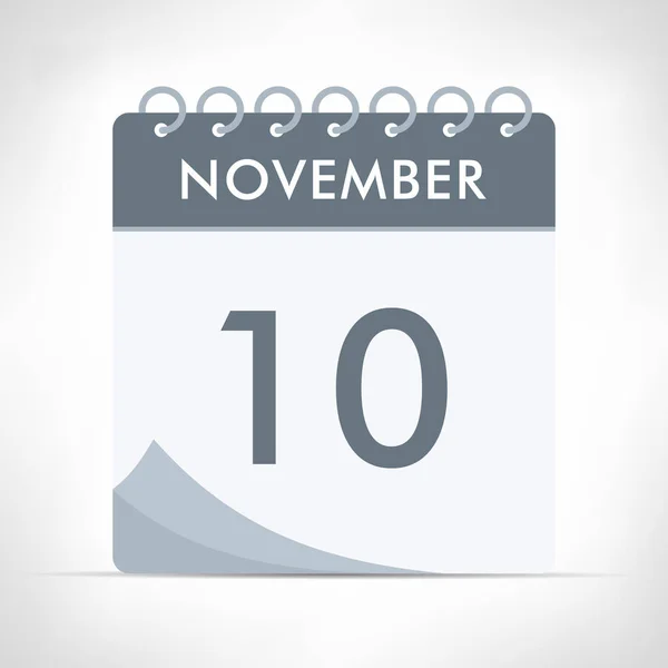 November Calendar Icon Vector Illustration Gray Calendar — Stock Vector