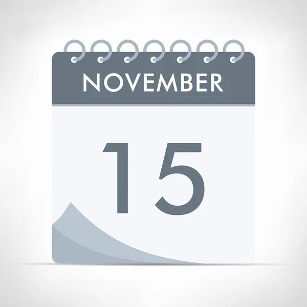 November Calendar Icon Vector Illustration Gray Calendar — Stock Vector