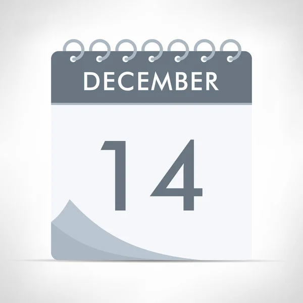 Diciembre Icono Del Calendario Ilustración Vectorial Calendario Gris — Vector de stock