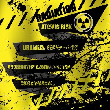 Radioactive contamination abstract background clipart