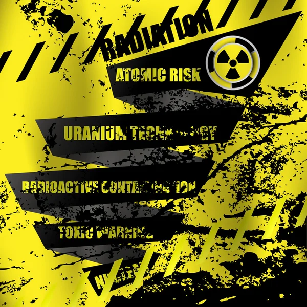 Radioactieve besmetting abstracte achtergrond — Stockvector