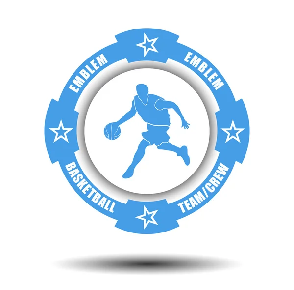 Einfaches Basketballteam-Emblem — Stockvektor