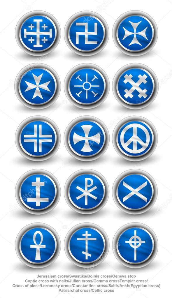 Rounded religion cross set. Part 1