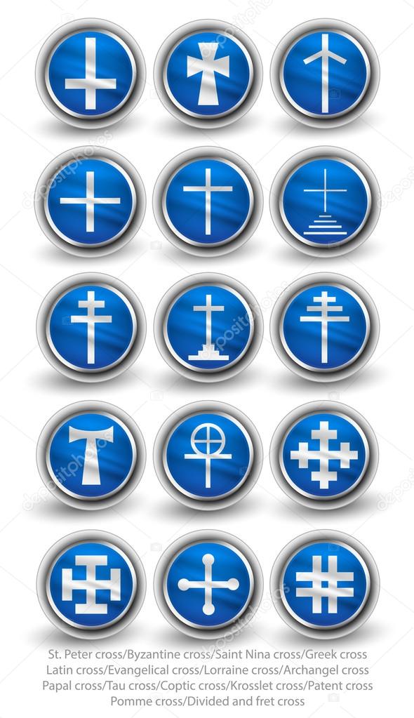 Rounded religion cross set. Part 2
