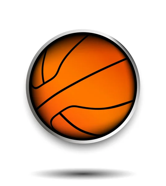 Vector icono de baloncesto aislado sobre un fondo blanco — Archivo Imágenes Vectoriales