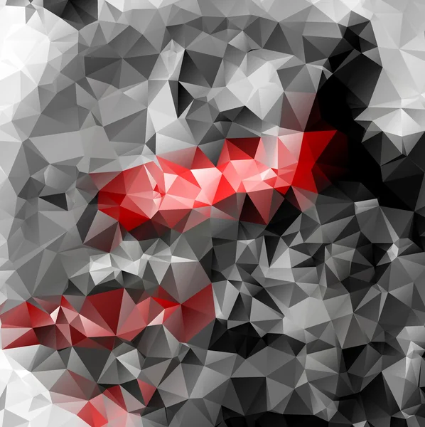 Fondo de vector geométrico poligonal gris rojo abstracto — Vector de stock