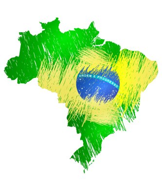 Brasil karalama stilize Haritası