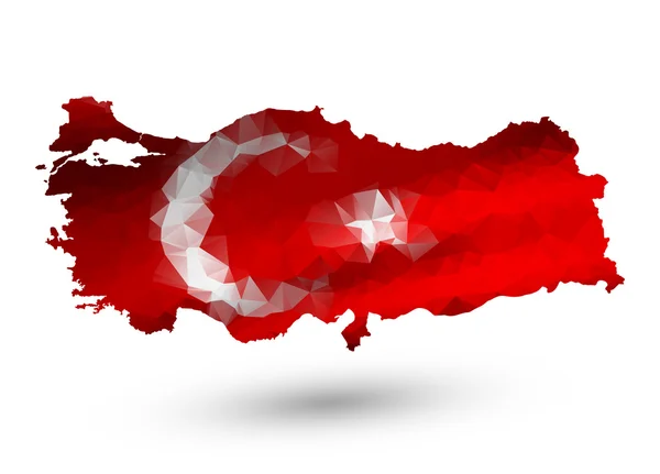 Геометричний малюнок полігональних карта Туреччини. Растрової версії — стокове фото