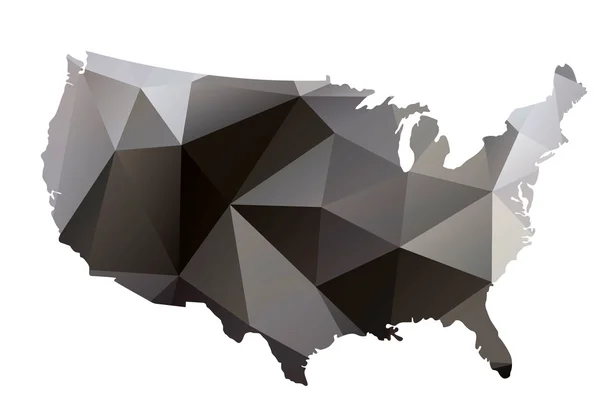 Mapa de contorno dos EUA. Desenho poligonal geométrico.Raster versio — Fotografia de Stock