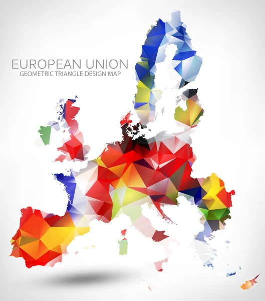 MAPA GEOMÉTRICO DA UNIÃO EUROPEIA . —  Vetores de Stock