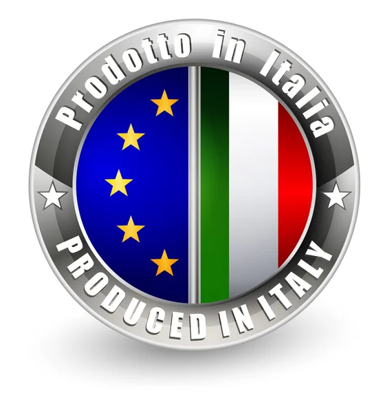 Produced in Italy and EU label. — Stock Vector