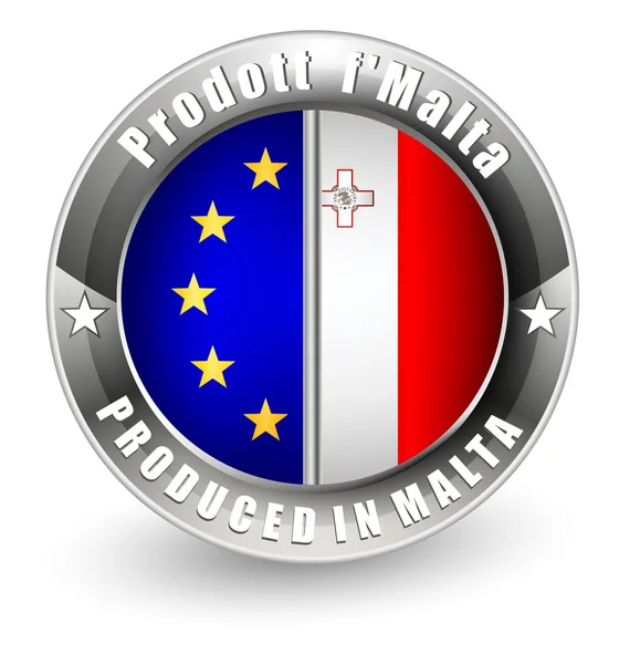 Produit à Malte et label UE . — Image vectorielle