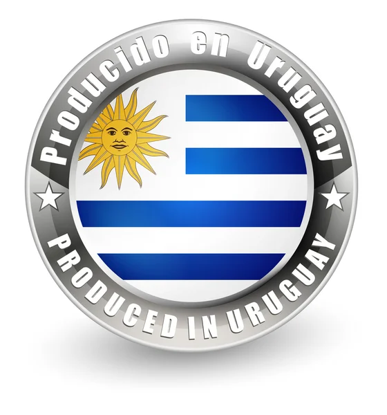 Produced in Uruguay label. — Stock Vector