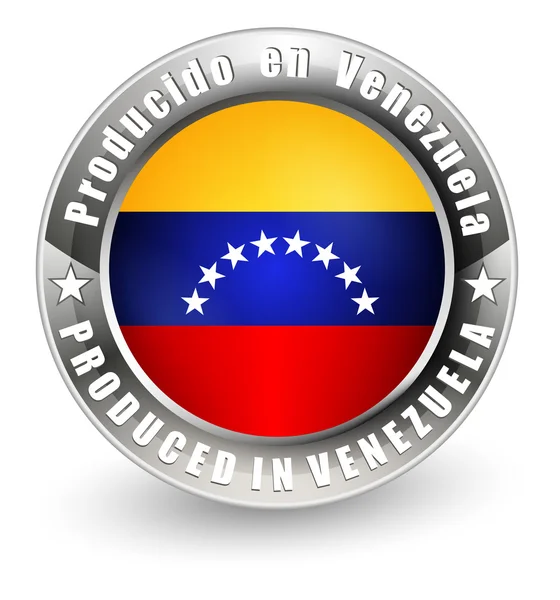 Produceras i Venezuela etikett. — Stock vektor