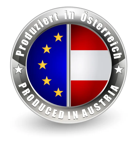 Produit en Autriche et label UE . — Image vectorielle