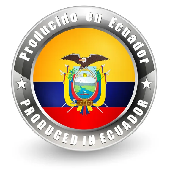 Ekvador etiketinde üretilen. — Stok Vektör