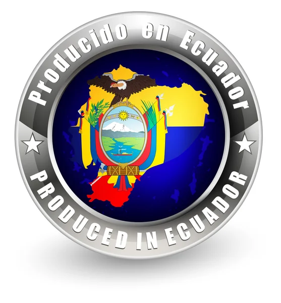 Producido en etiqueta Ecuador — Vector de stock