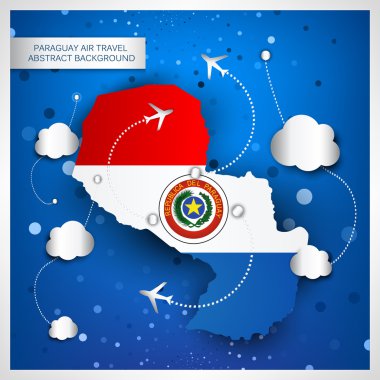 Paraguay hava seyahat arka plan