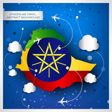 Etiyopya hava seyahat arka plan