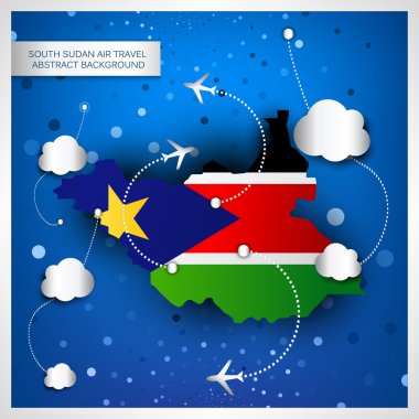Güney sudan hava seyahat arka plan