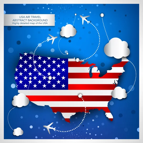 EUA viagem aérea fundo abstrato —  Vetores de Stock