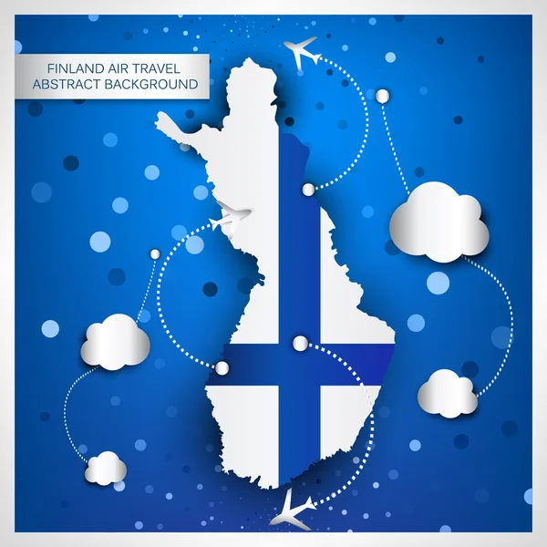 Finlande voyage aérien résumé fond — Image vectorielle