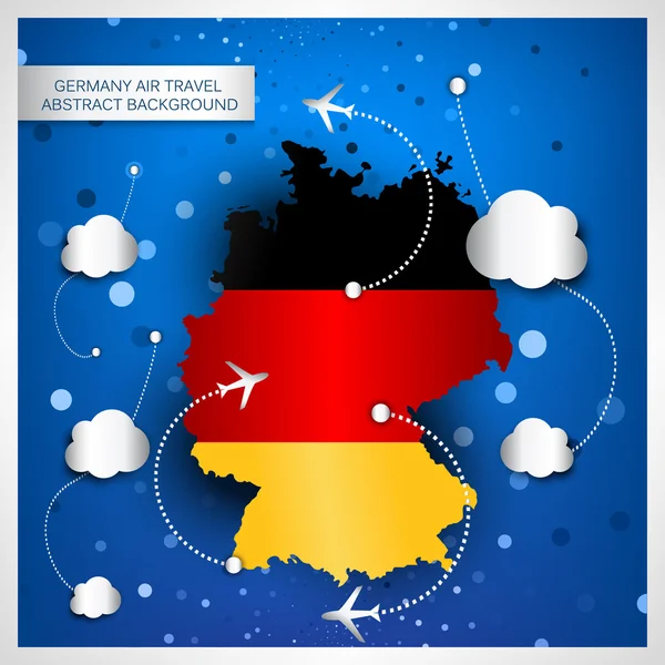 Alemanha viagens aéreas fundo abstrato — Vetor de Stock