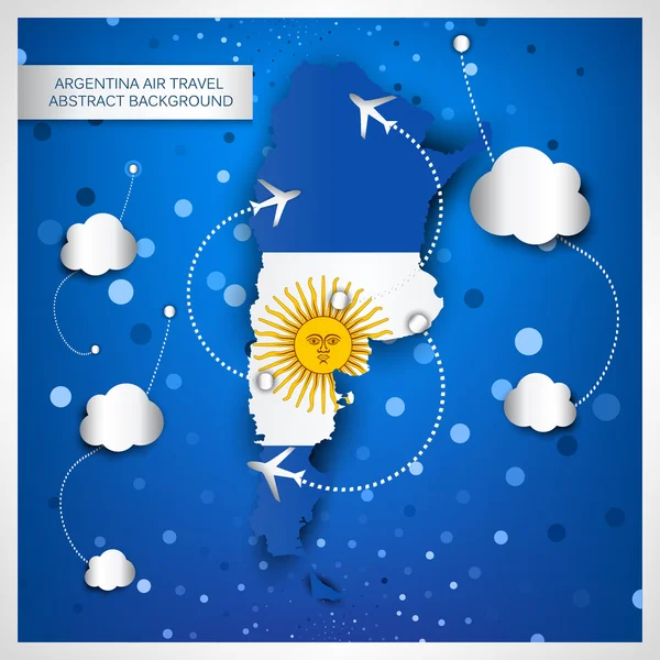 Argentina air travel abstract background — Stock Vector