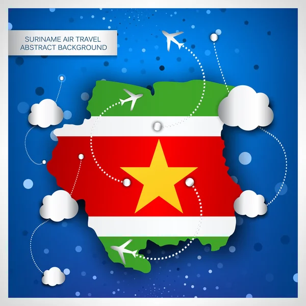 Suriname voyage aérien résumé fond — Image vectorielle