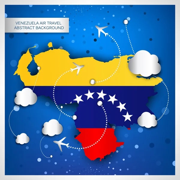 Venezuela air travel abstract background — Stock Vector
