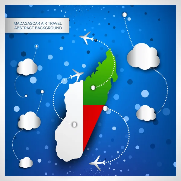 MADAGASCAR AIR TRAVEL RÉSUMÉ CONTEXTE — Image vectorielle