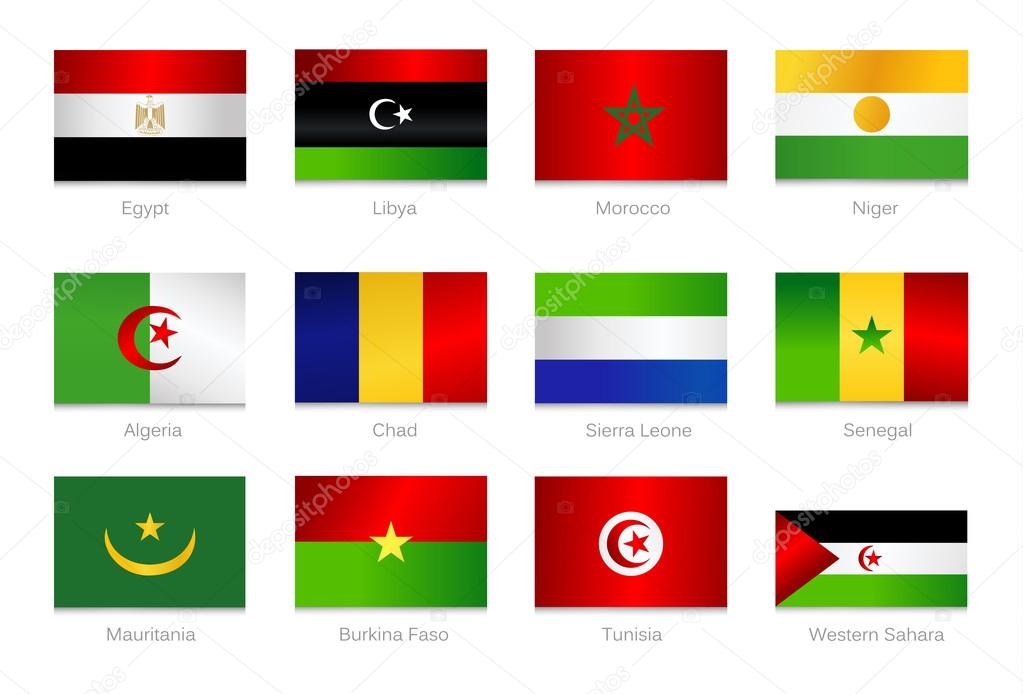 African Flags. Collection part 1