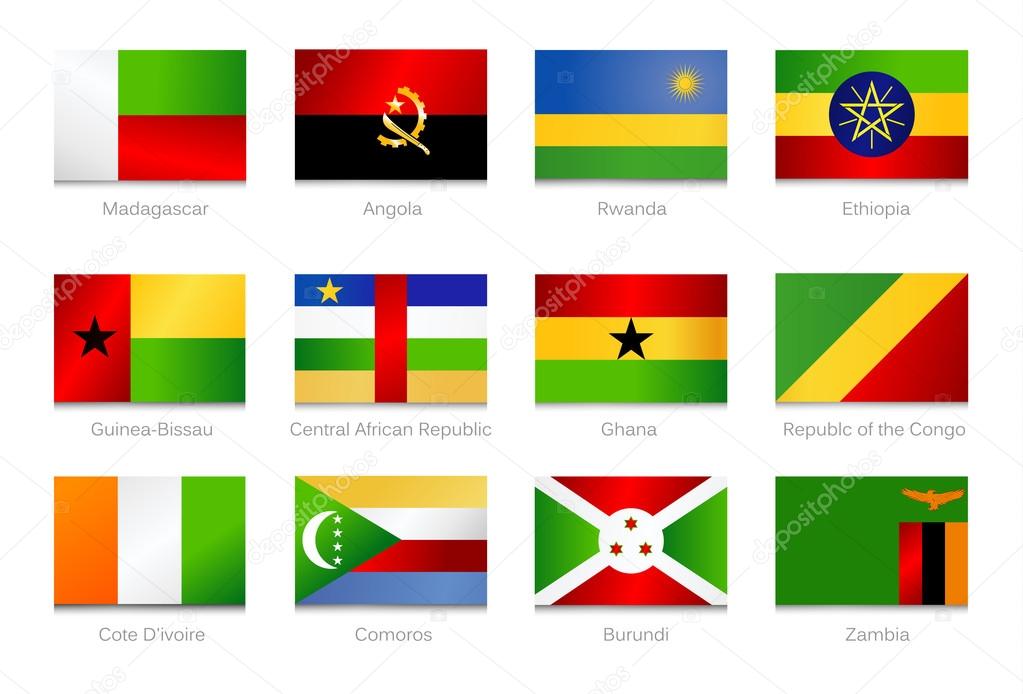 African Flags. Collection part 3