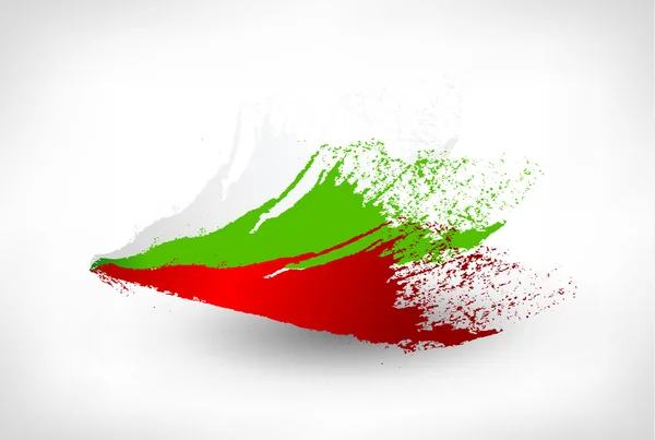 Brush painted flag of Bulgaria — Stock Vector