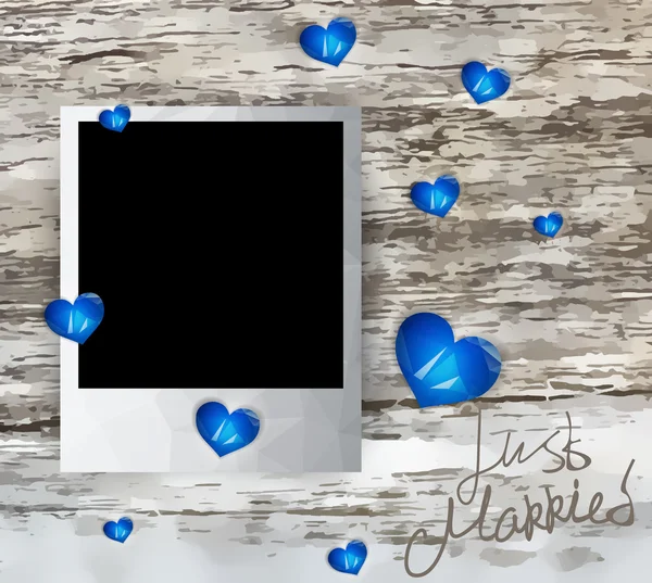 Just married photo frame 2 — 图库矢量图片